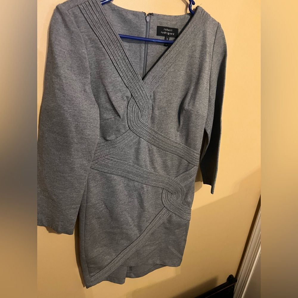 Robert Rodriguez grey sheath dress 8